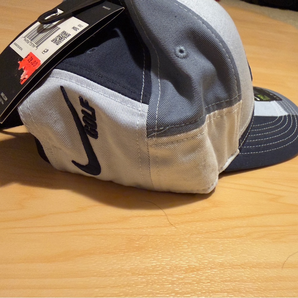 Nike Men's Patchwork Gray and White Swoosh Golf Hat - Picture 2 of 2